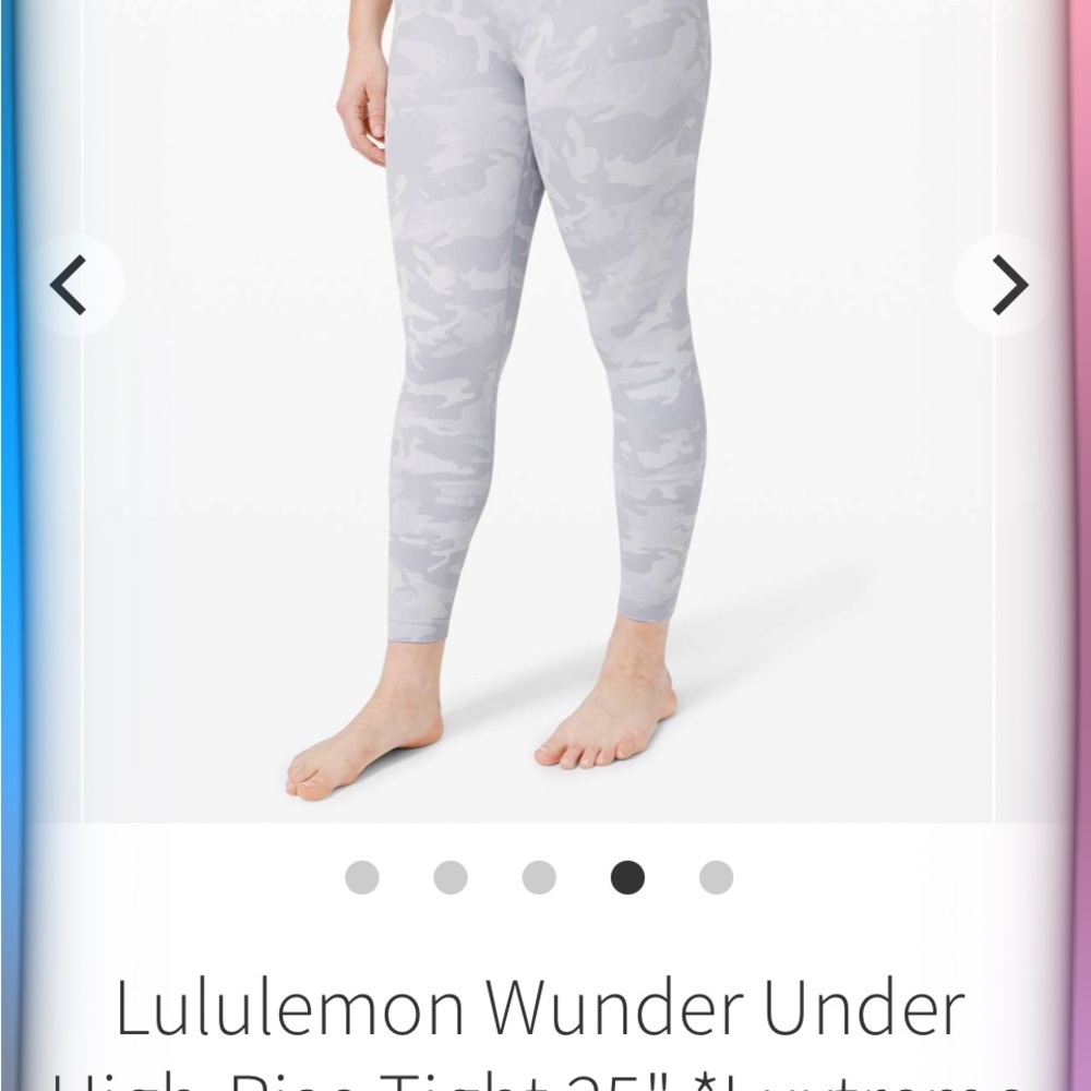 Lululemon Wunder Under High Rise tight 25”  Camo High-Rise Leggings